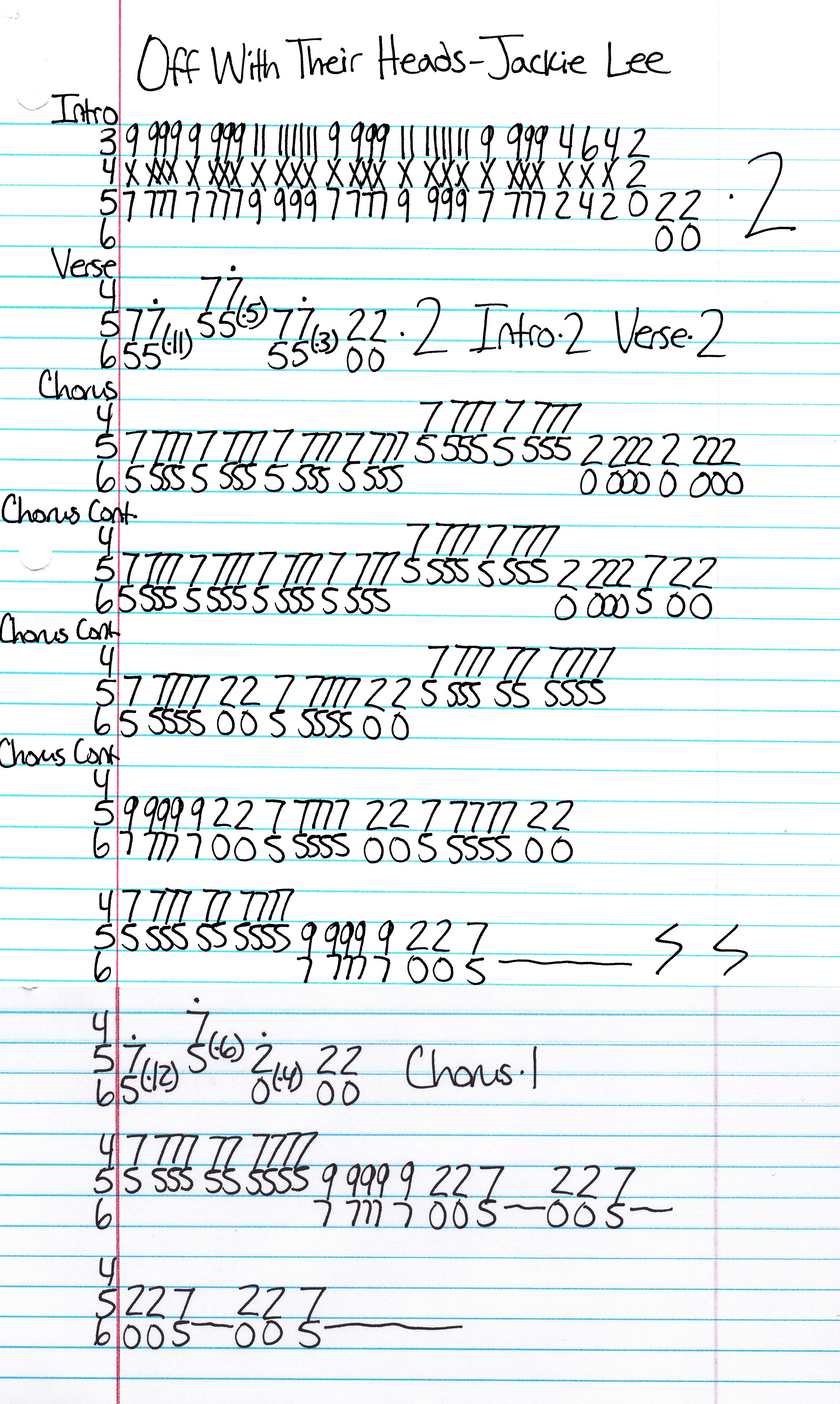 High quality guitar tab for Jackie Lee by Off With Their Heads off of the album Hospitals EP. ***Complete and accurate guitar tab!***